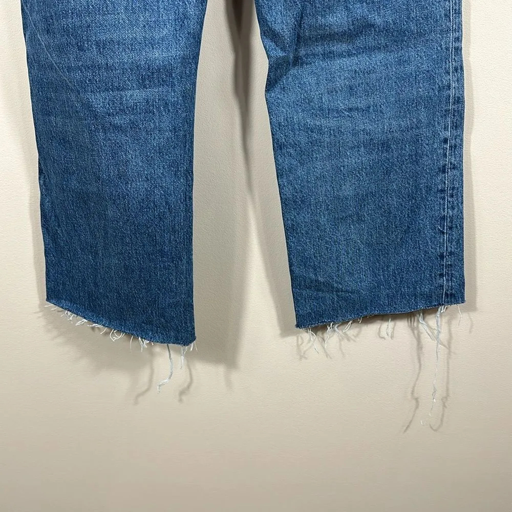 We the Free Boyfriend Distressed Ripped High Rise 100% Cotton Women Jean Size 27 - Image 5