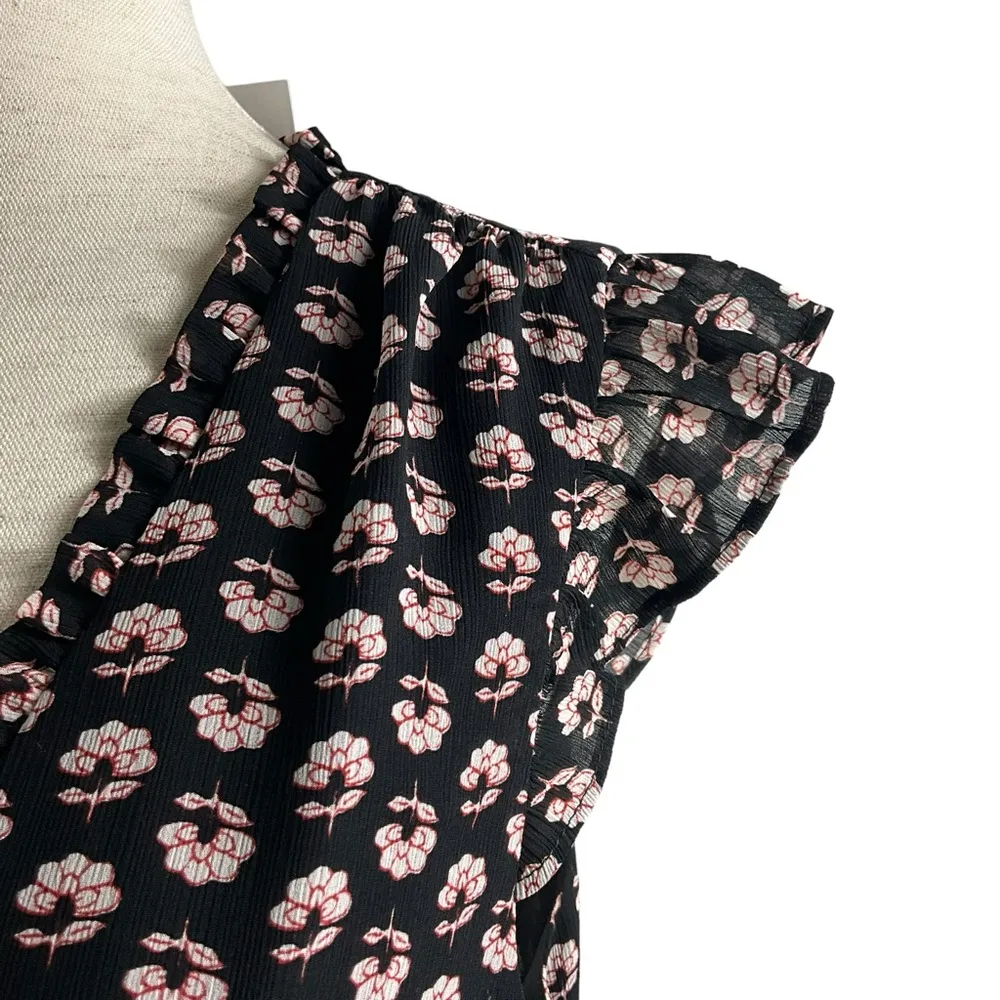 J.Crew Ruffle V Neck Floral Cap Sleeve Dress NWT - Image 10