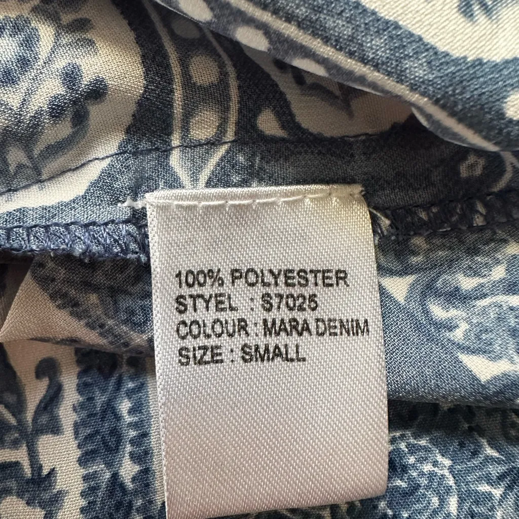 Elan Blue Paisley Romper Beach Resortwear Vacation Flirty Girly Greece Travel - Image 8