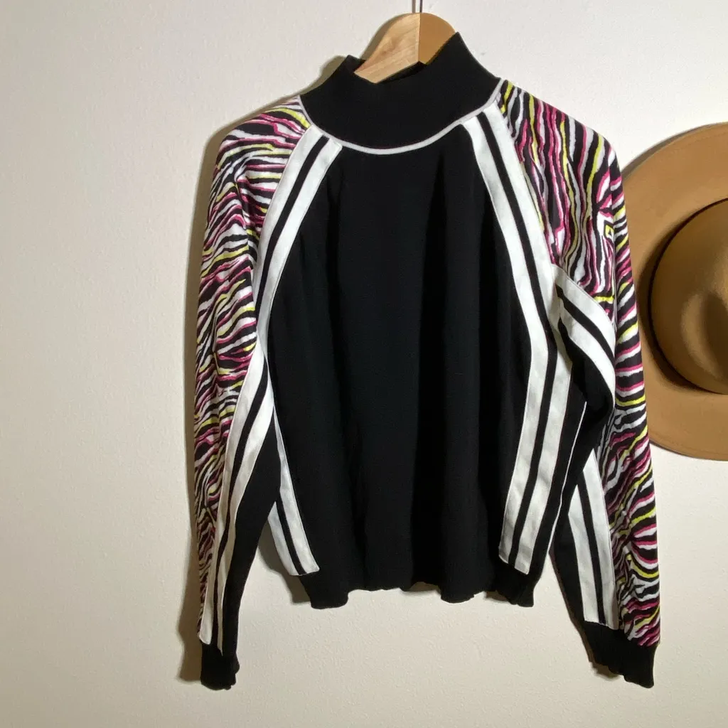 ASOS DESIGN Mock Neck Animal Print‎ Sweater - Image 3