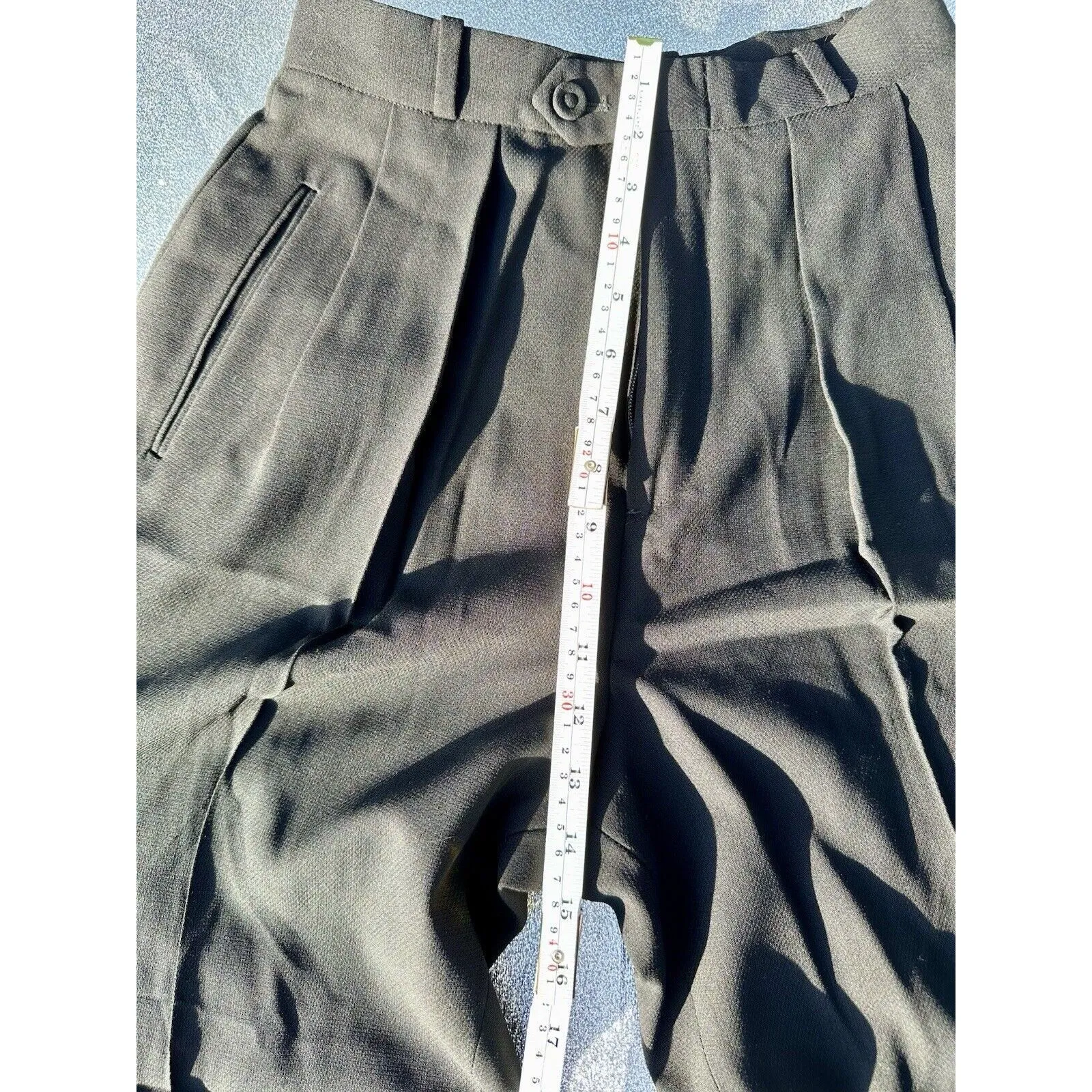 Vintage Nordstrom Bill Blass Womens Black Wool Sz 2  Pants Slacks - Image 6