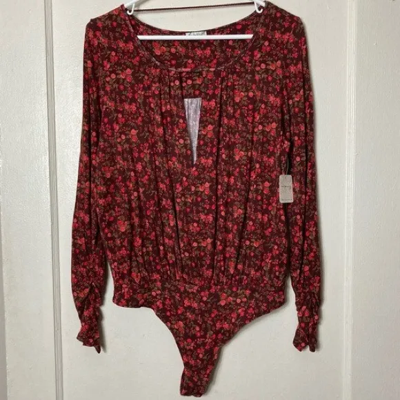 NWT! Free People Kaya Printed Floral Bodysuit - Image 9