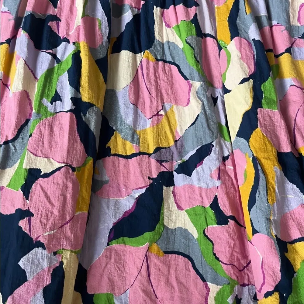 Ava & Viv abstract floral cotton midi dress 1X - Image 5