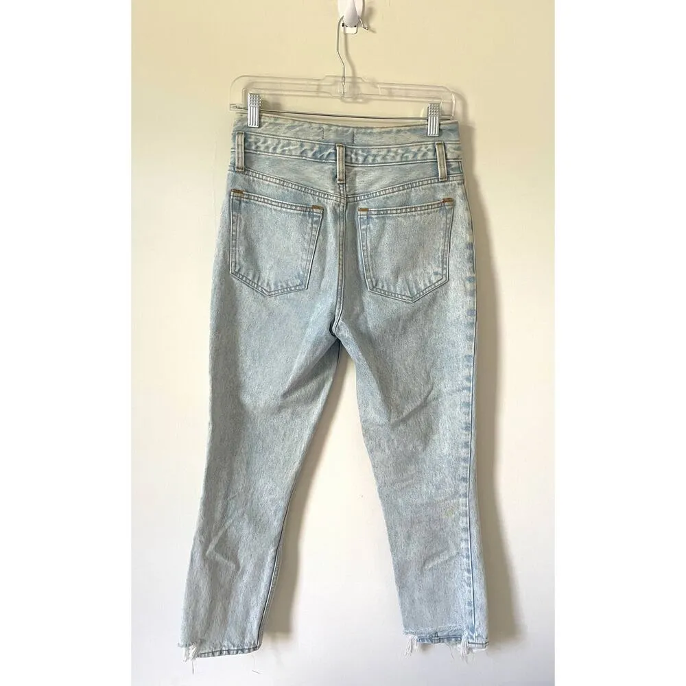 Abercrombie High Rise Mom Denim Jeans Light Wash Blue Size 26/2 Regular - Image 2