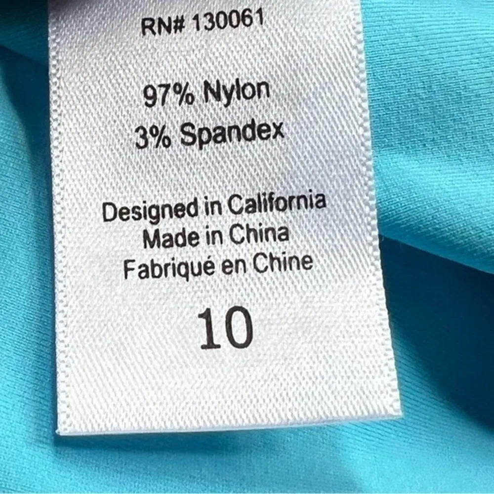 L*Space Phoebe Classic One-Shoulder Rib One-Piece Blue Swimsuit Size 10 NWOT - Image 7