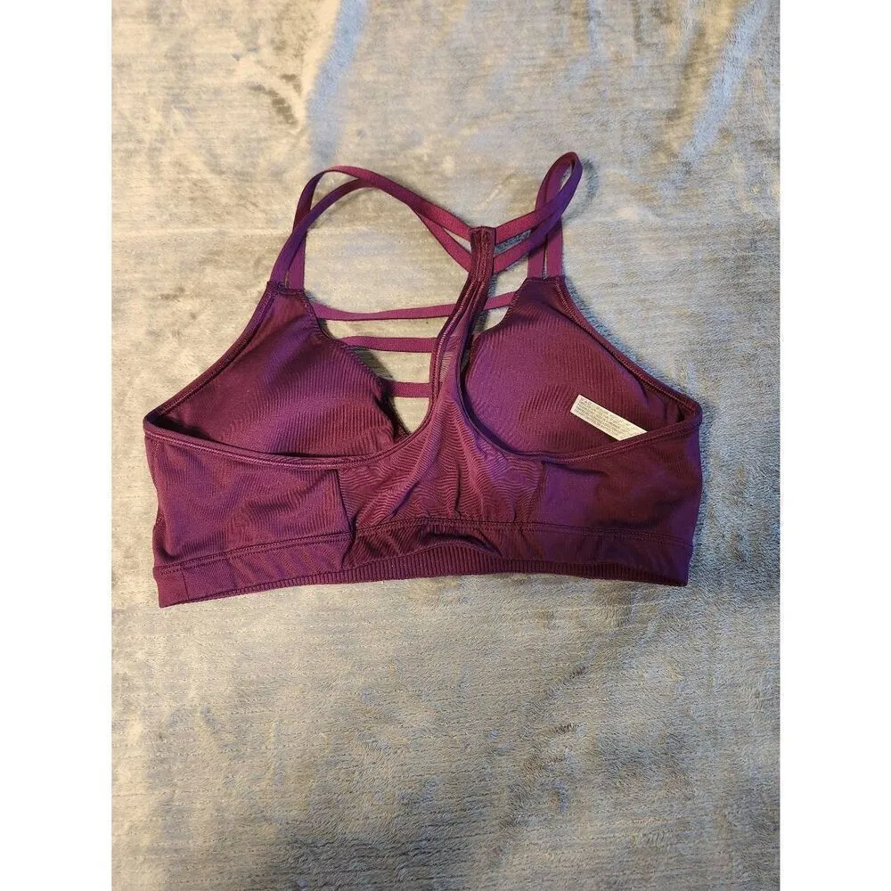 Victoria's Secret Sport VSX size M Maroon Strappy Sports Bra - Image 2
