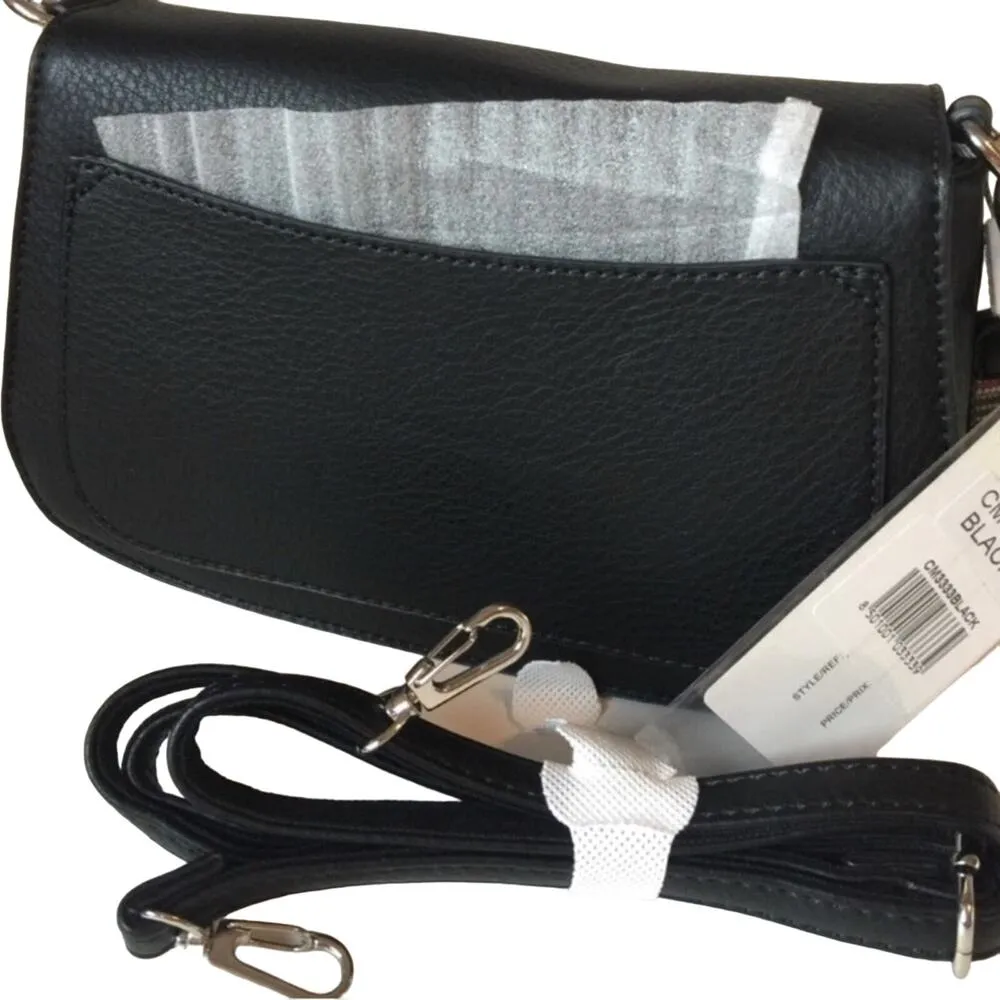 Crossbody bag black with 2 straps turn lock closure - Image 7