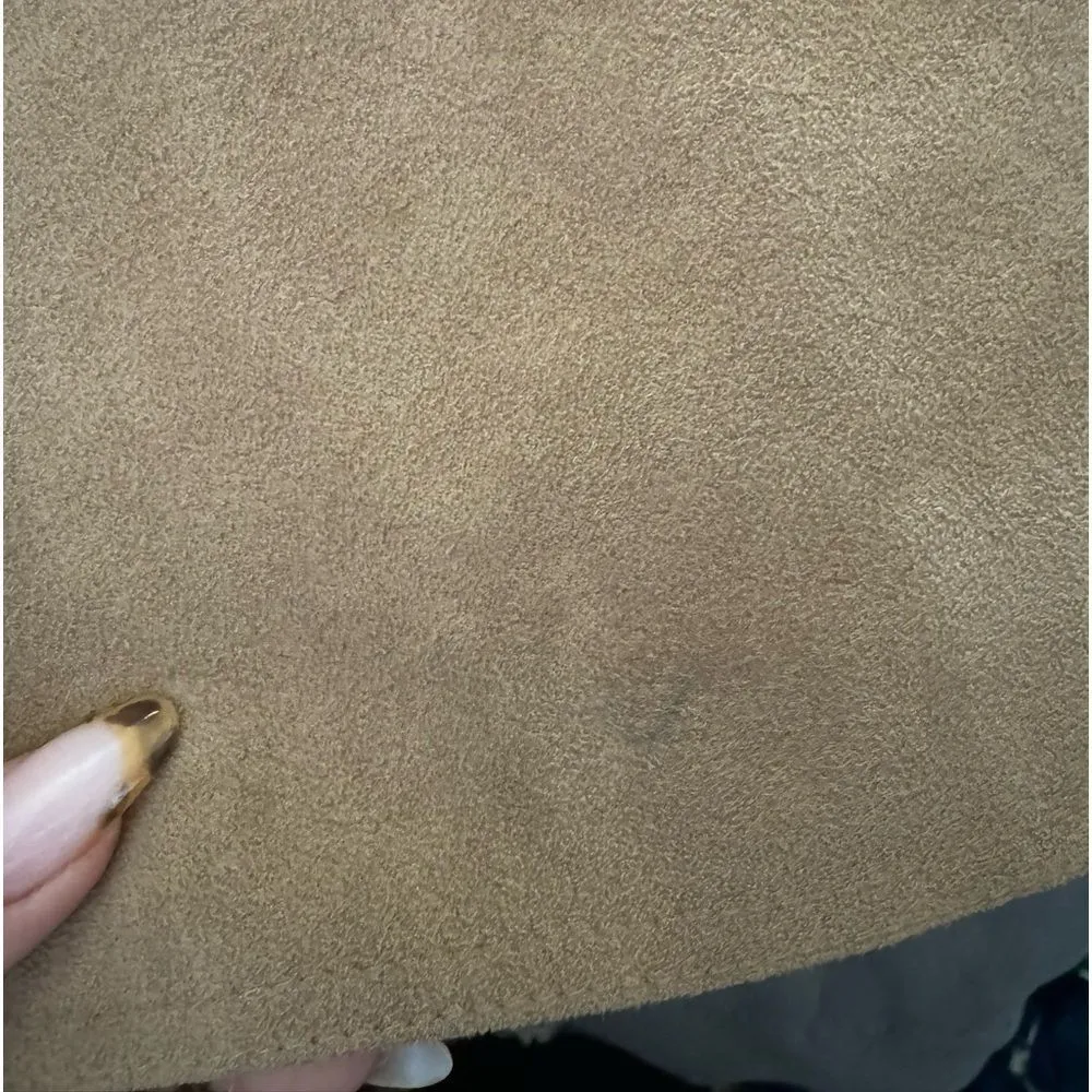 Vintage‎ 70s Suede Leather Blazer Jacket Sz Small in Tan - Image 6