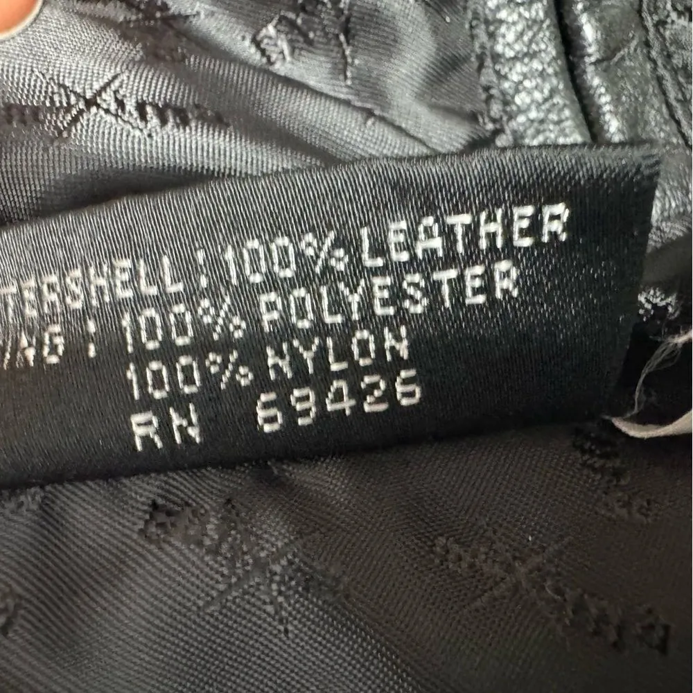 Wilson black leather jacket size medium - Image 4