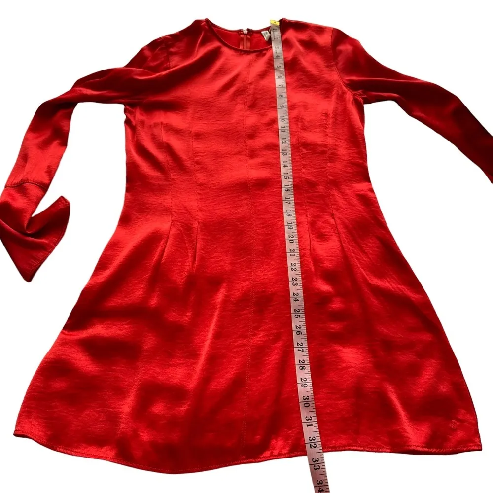 Treasure & Bond x Something‎ Navy Sz XS Red A Line Flared Sleeve Mini Dress - Image 14