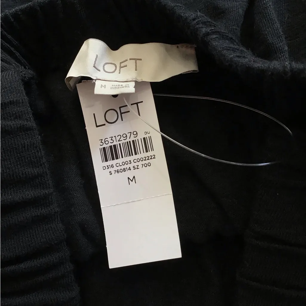 ANN TAYLOR LOFT NWT Solid Black Criss Cross Back Strap Maxi Dress Size M - Image 4