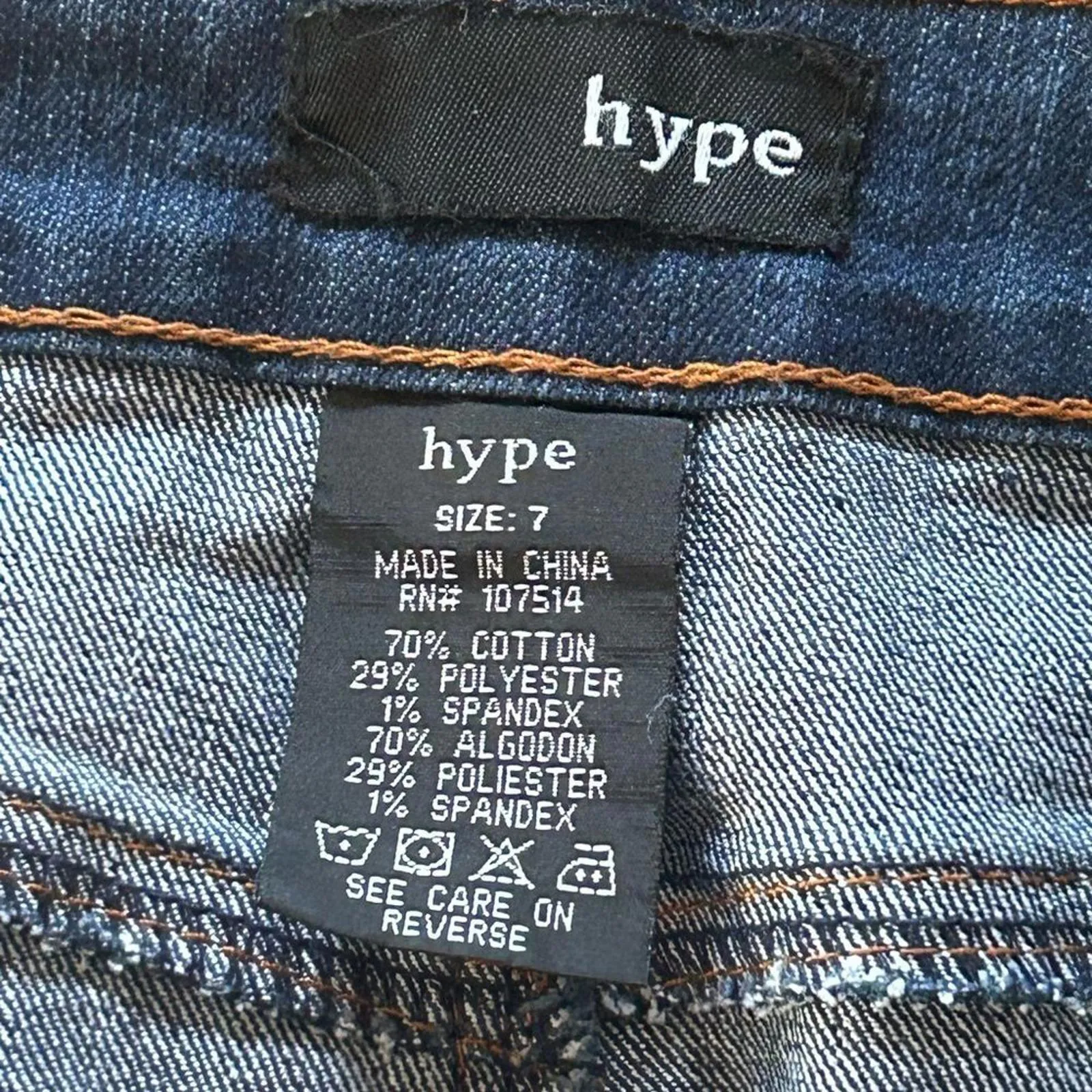 Hype Womens Denim Skirt 7 (28) Button Front Mini Medium Wash y2k Blue Size undefined - Image 5