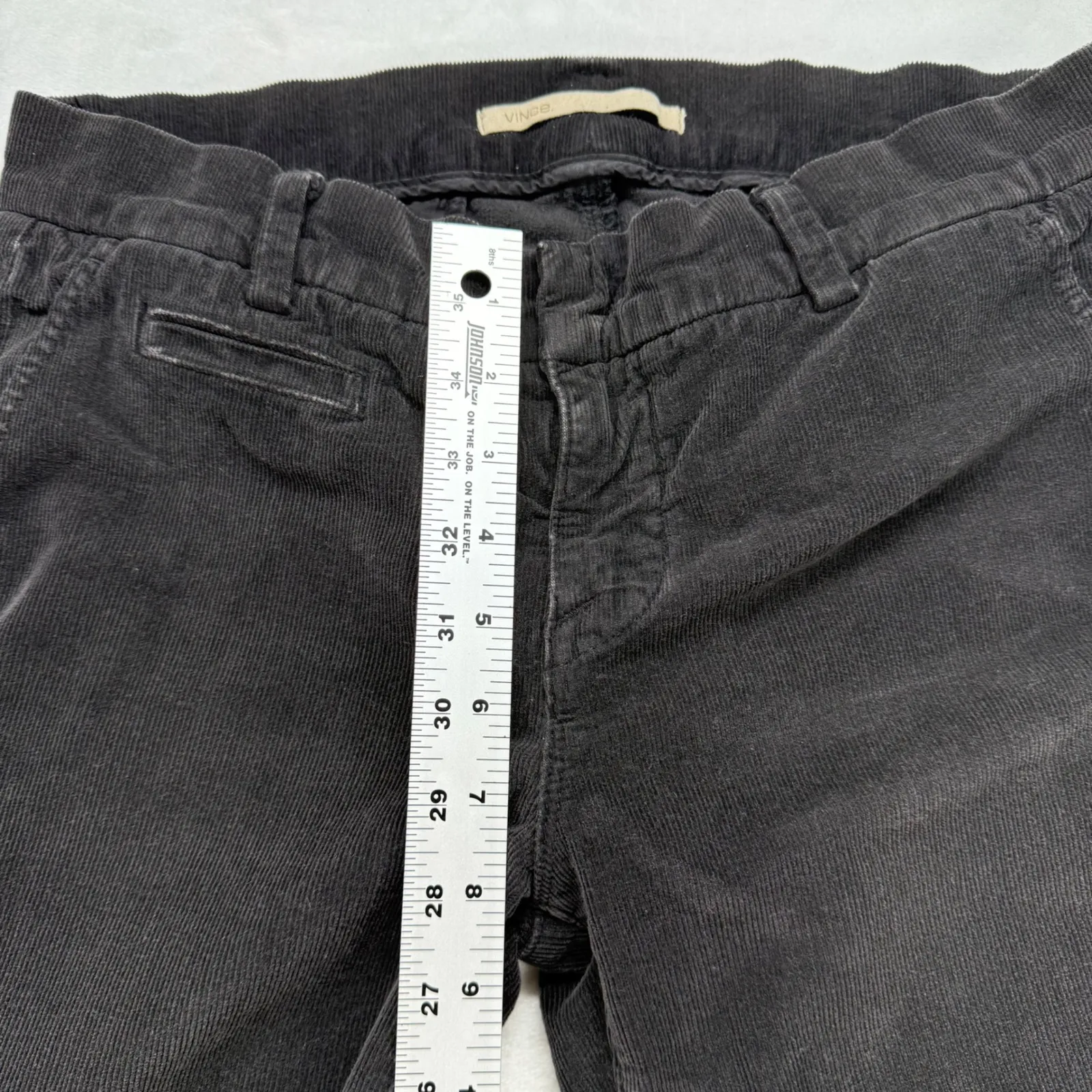 Vince Corduroy Pants Black Straight Leg Casual Everyday Trousers‎ Size 29 - Image 3