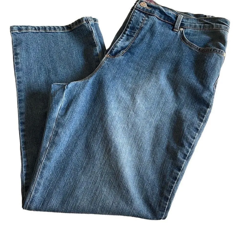 Gloria Vanderbilt Womens Amanda Jeans Denim Stretch Medium Wash Size 16 Short - Image 5