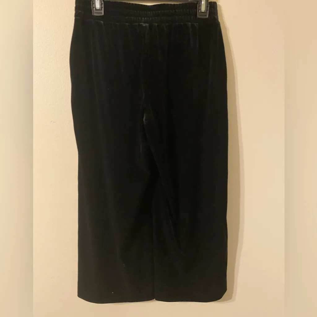 New NWT Drew Black Velour Floral Roses Ankle‎ Sweatpants Joggers Size Small $188 - Image 2