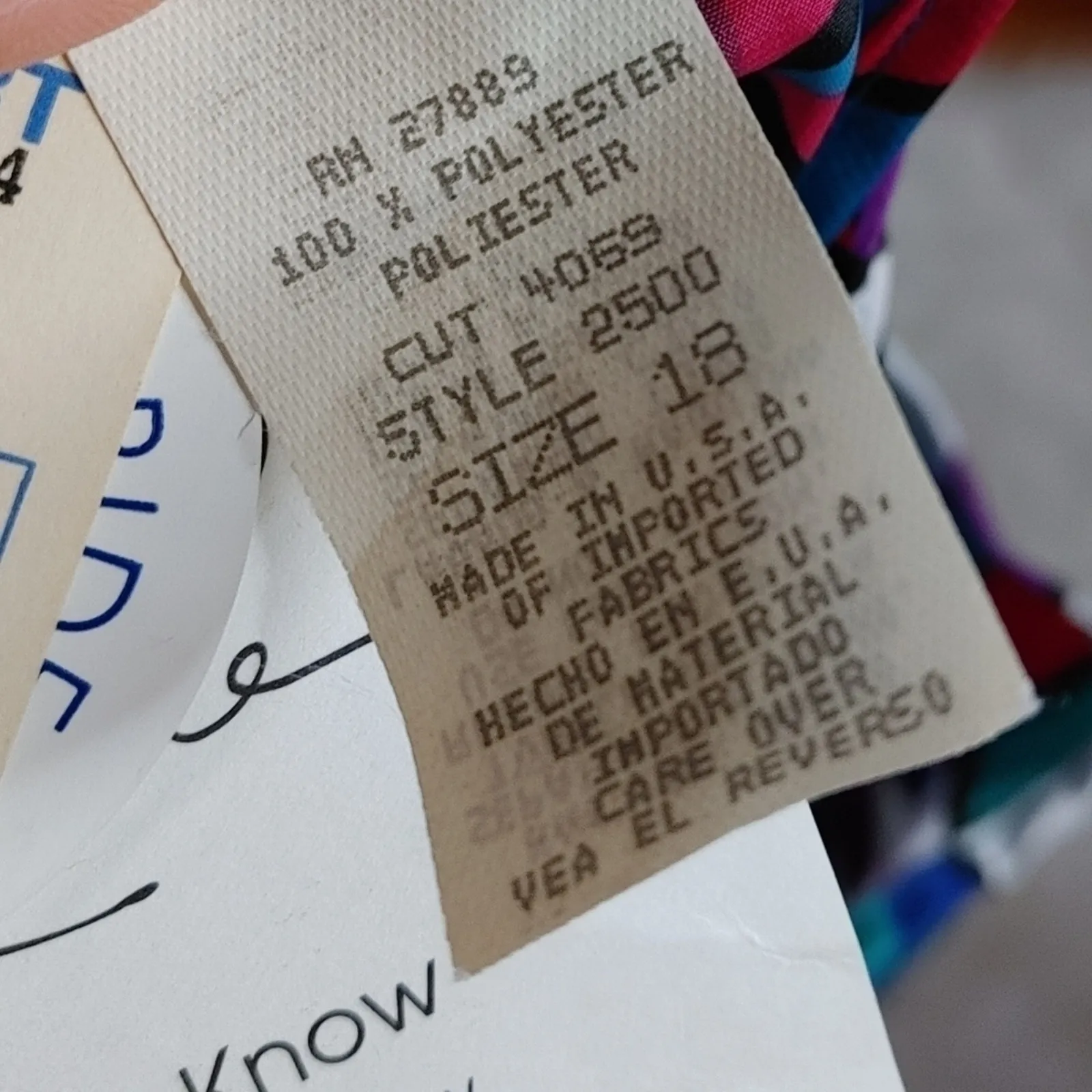 Kathie Lee Vintage Size 18 NWT New Career Triangle Retro Made in USA Blouse Top - Image 10