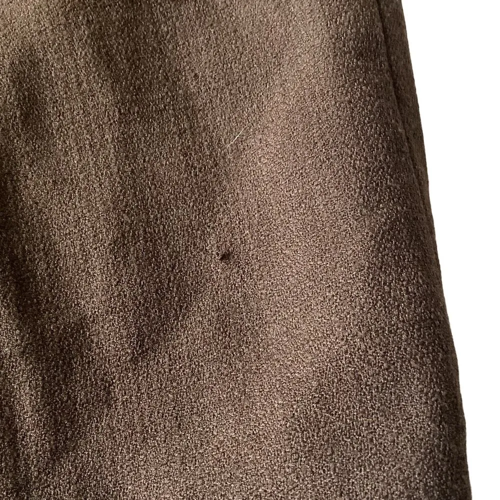 Wool Blend Pencil Skirt Brown Size 8 - Image 3