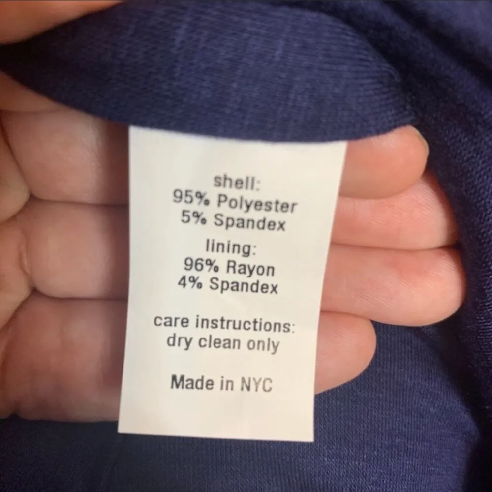 Hutch Anthropologie striped texturized dress navy blue - Image 4