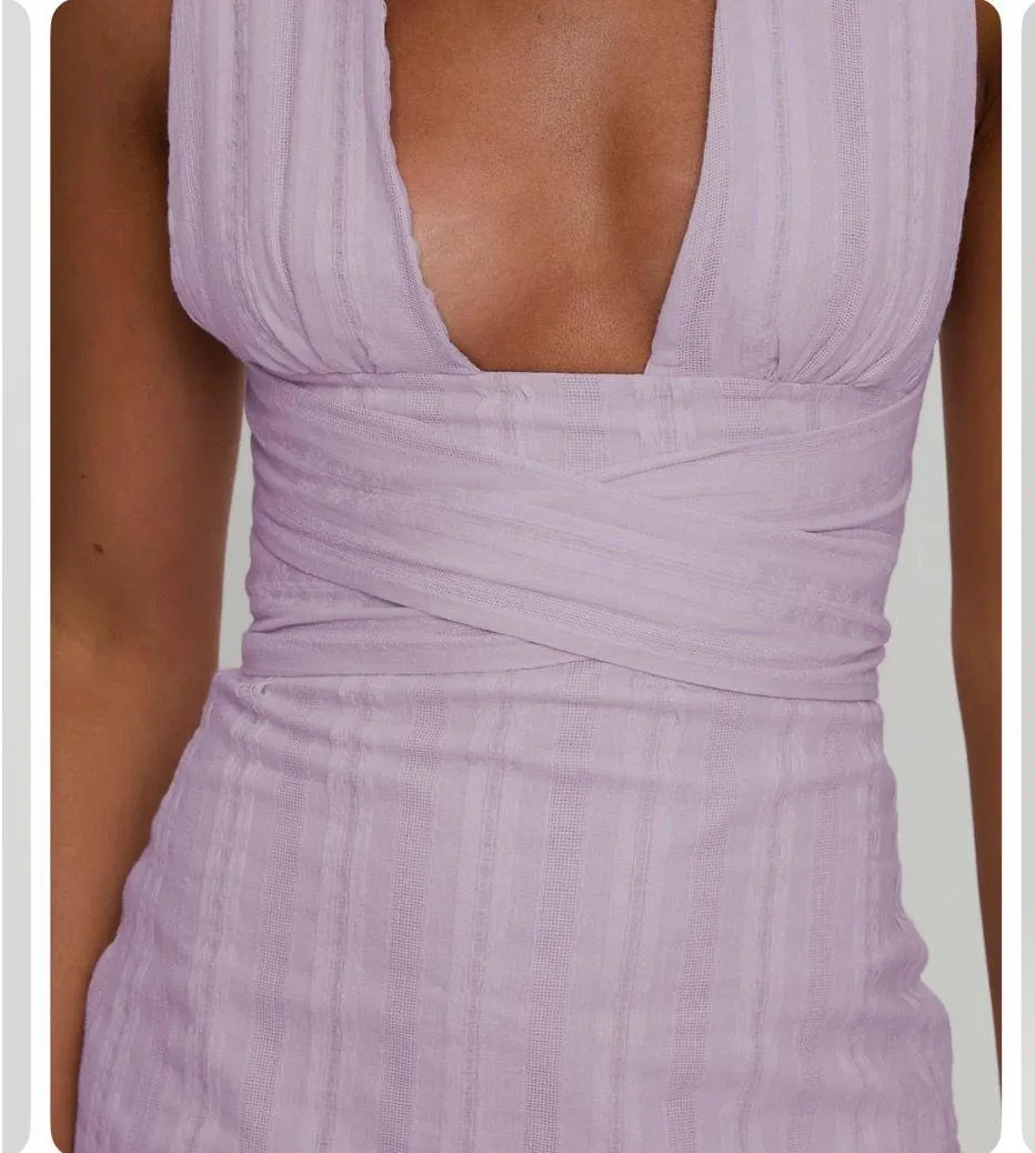 Princess Polly Alsace Mini Dress Lilac - Image 4