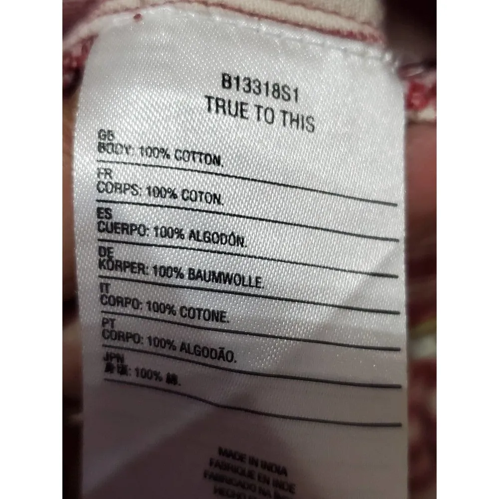 Volcom Red/ Ivory Stripe "Pull Here" Wrap Dress Soft Cotton Size Small - Image 12