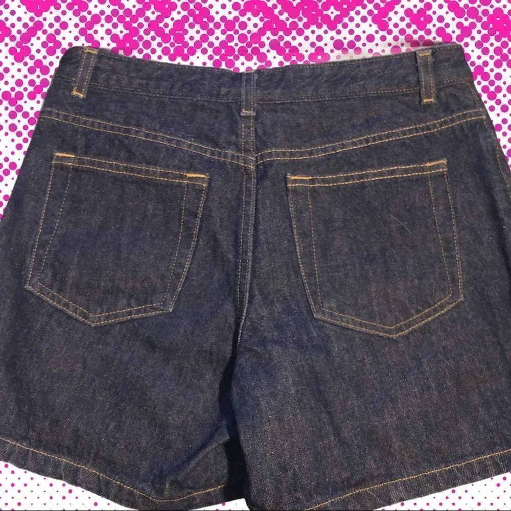 ! The limited jean shorts with love design Nwot - Image 4
