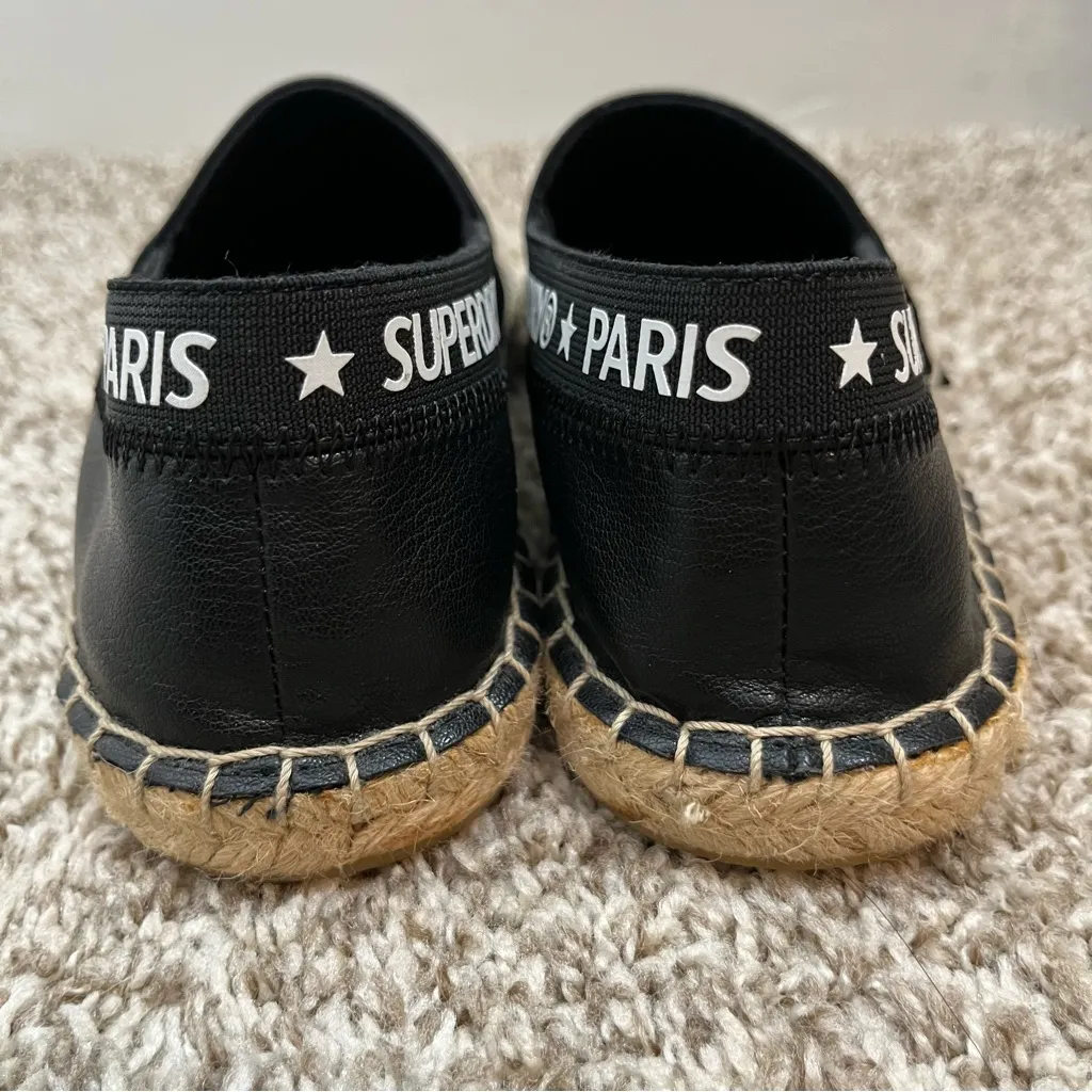 Superdry Black Slip-On Espadrilles Size 8 - Image 3