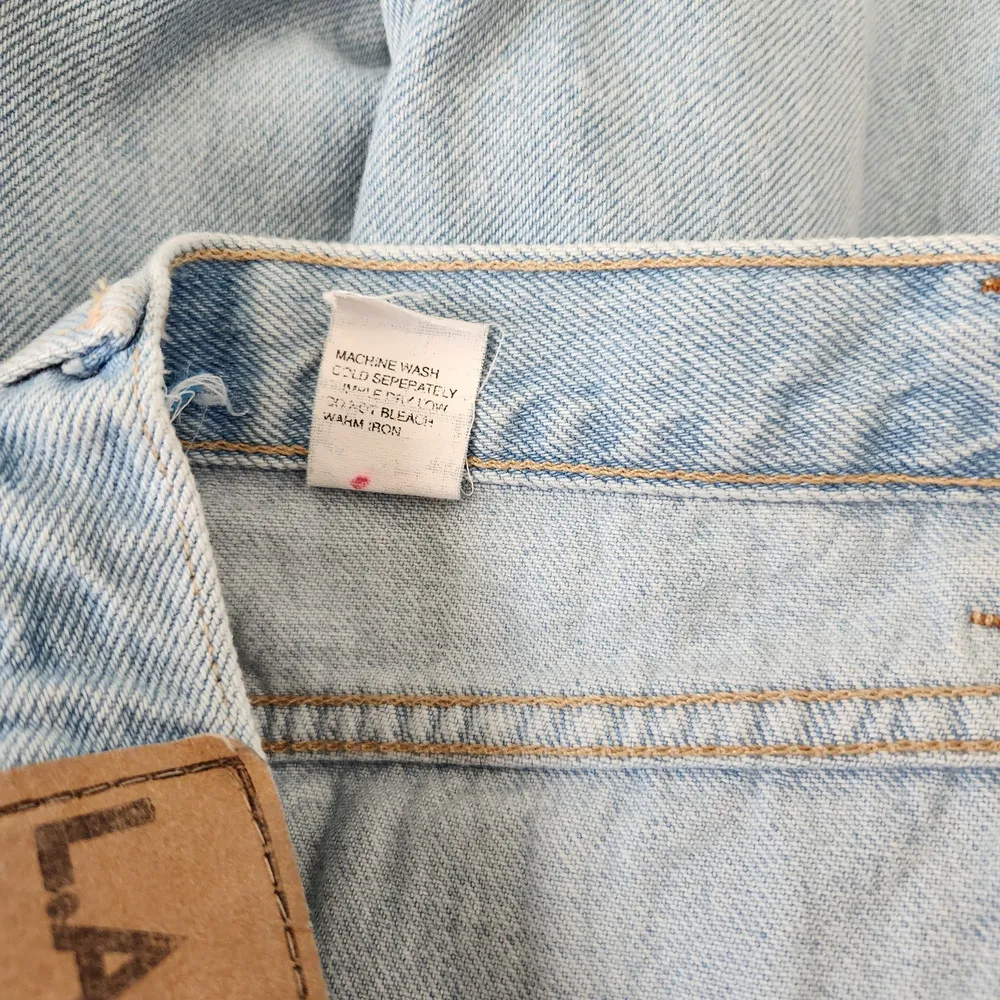 Vintage 90s LA Blues Light Wash High Waisted Straight Leg Jeans 6 - Image 8