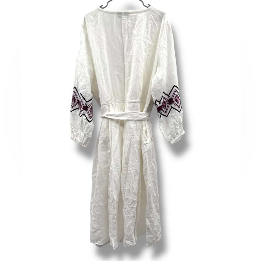 Lane Bryant Boho White & Purple Embroidered Tassel Midi‎ Dress Sz 26 NEW - Image 6