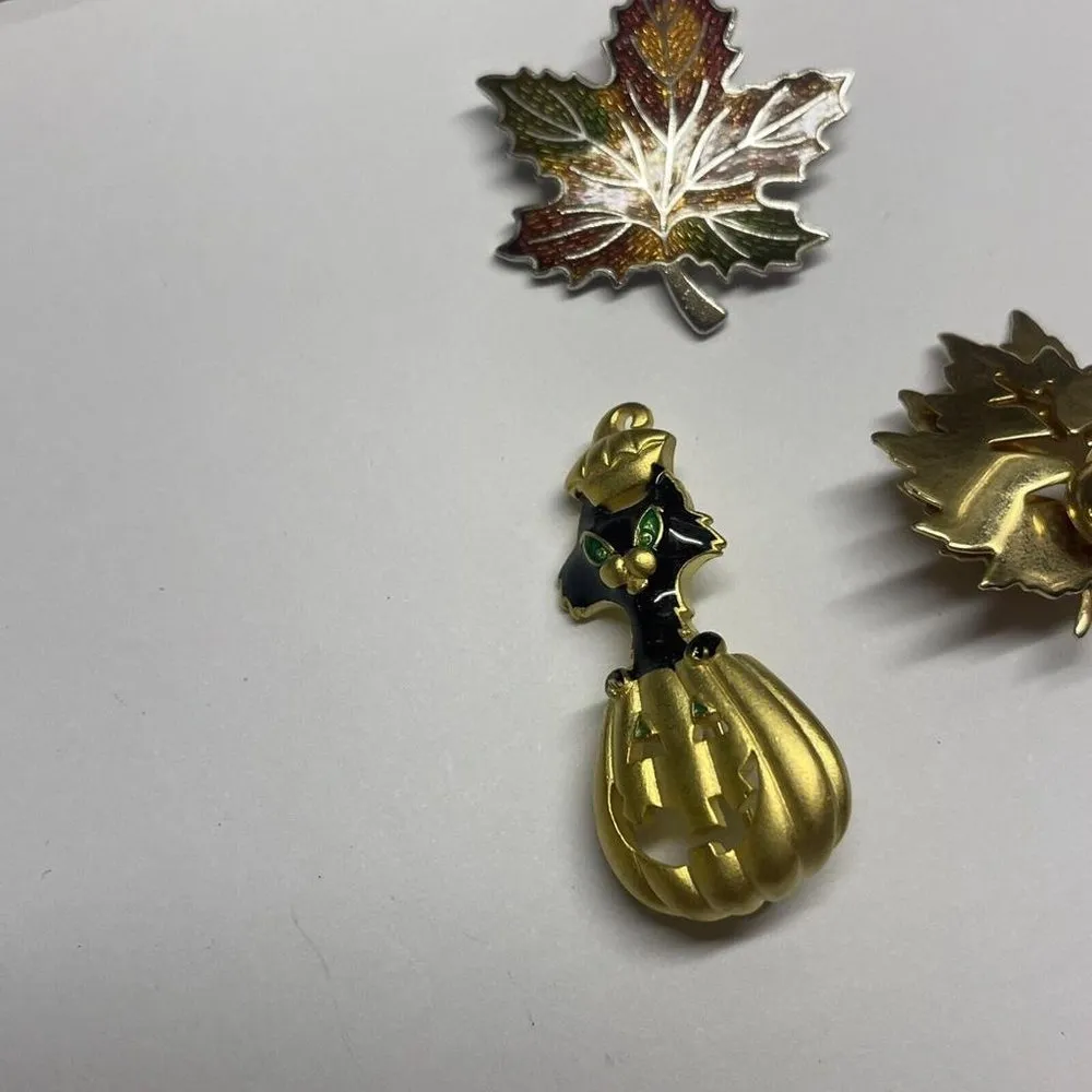 Lot Of 3 Brooch Pins Autumn Fall Thanksgiving season - Image 7