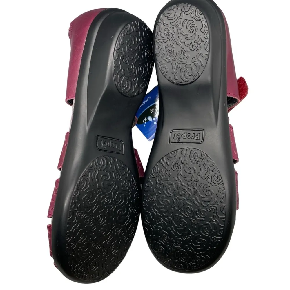 Propet WSX023L April Fisherman Sandal Burgundy Ortholite Insole NEW! Size 8.5N‎ Red - Image 9