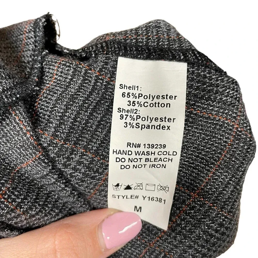 DO+BE‎ Lace Up Plaid Skort Black Gray Size Medium - Image 7