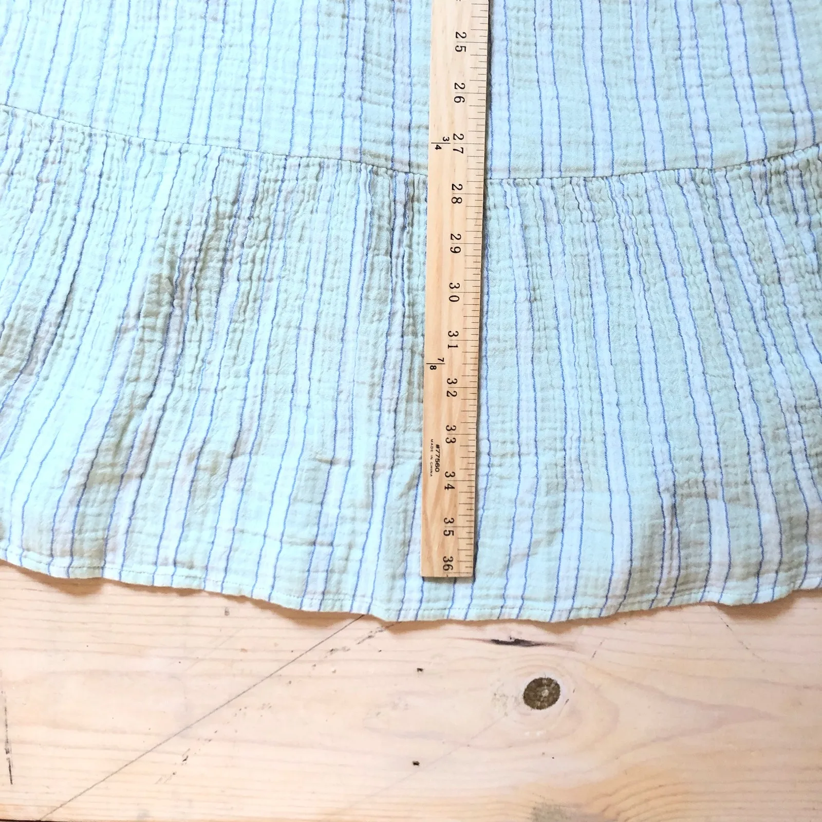 Universal Thread NWOT Women's Mini Sundress Light Green Striped 1X - Image 10