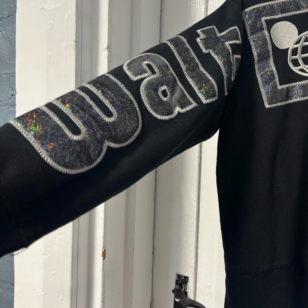 Walt Disney World Black and grey sparkle glittery spirit jersey sweatshirt xs - Image 4