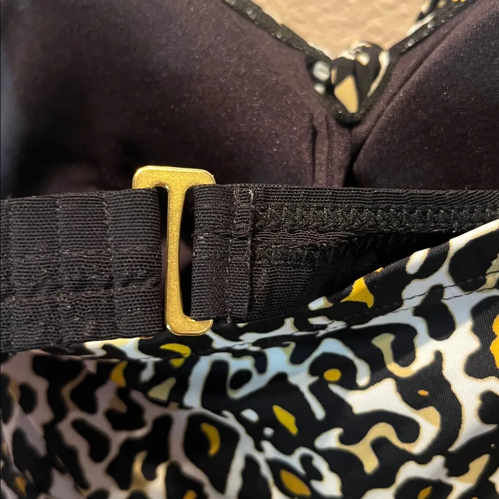 Swimsuits for All Women’s Leopard Print Swim Dress Size 24 Black - Image 10