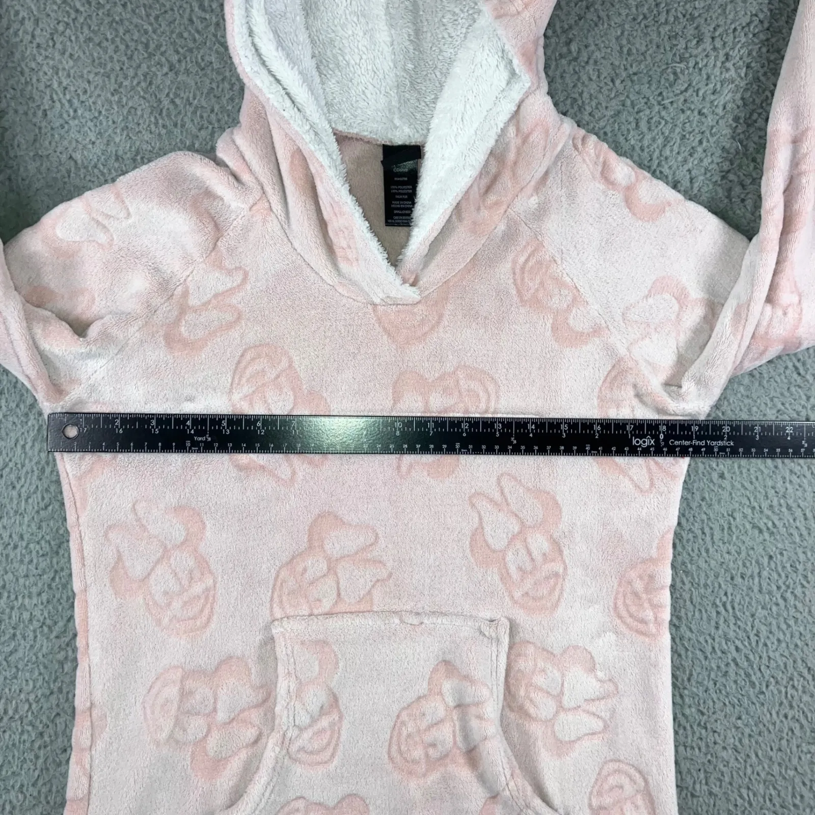 Disney Minnie Mouse Pink Plush Hooded Robe Women Small Sleepwear Lounge Wear - Image 5