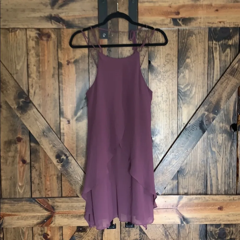 Revolve BCBGeneration mauve halter neck ruffle dress! - Image 4