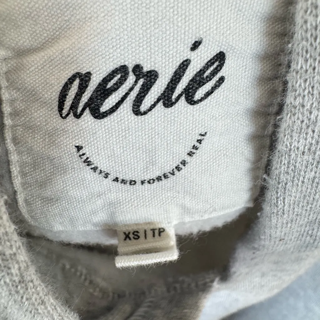 Aerie Light Gray Hoodie Extra Small - Image 7