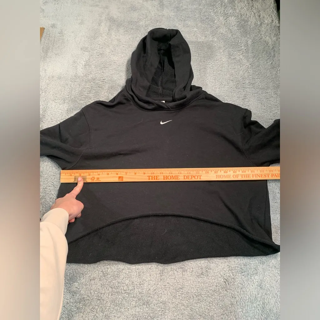Nike center swoosh Black Cropped Hoodie XS - Image 7