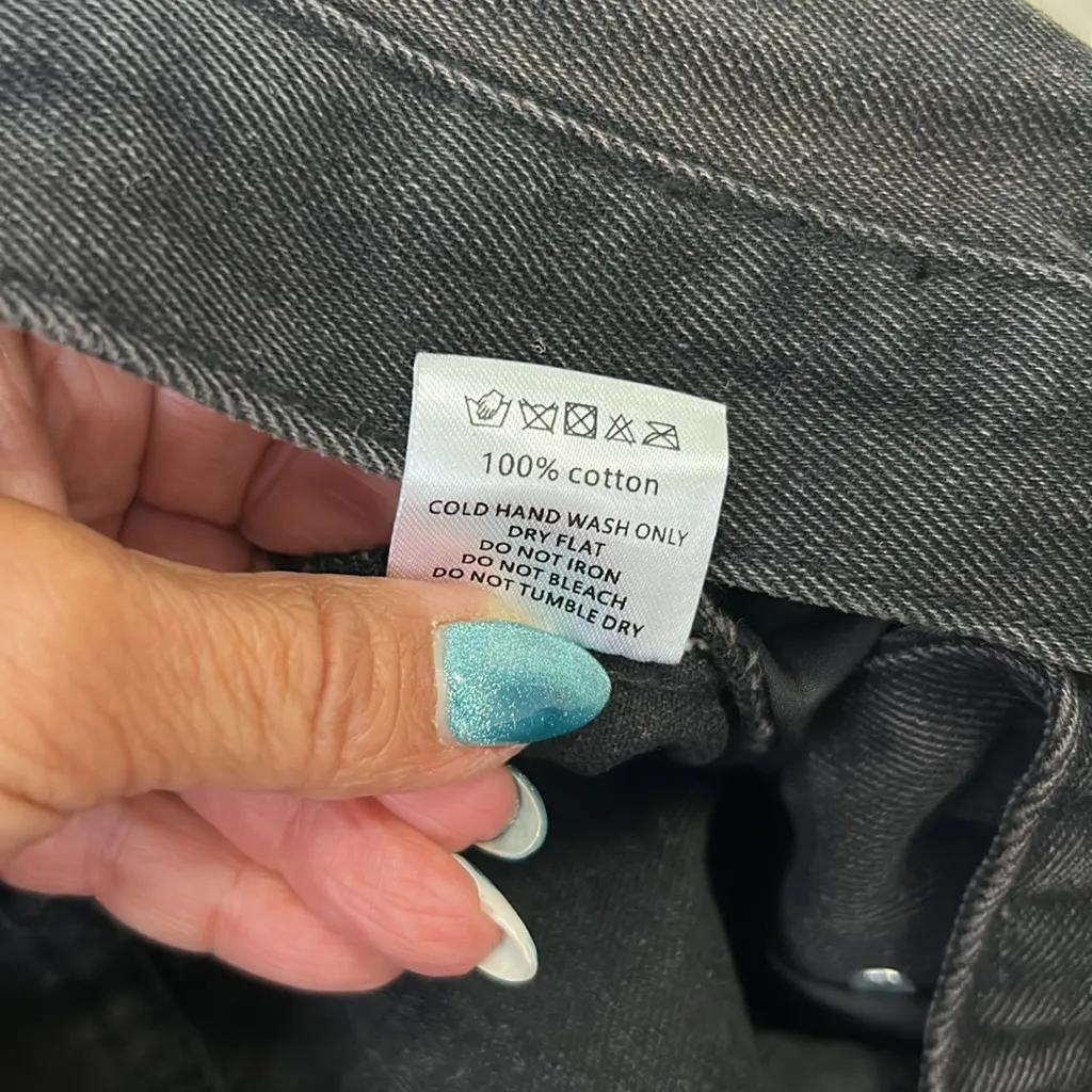 The Kript Gavin Boyfriend Crossover Waist Jeans Washed Black - Image 7