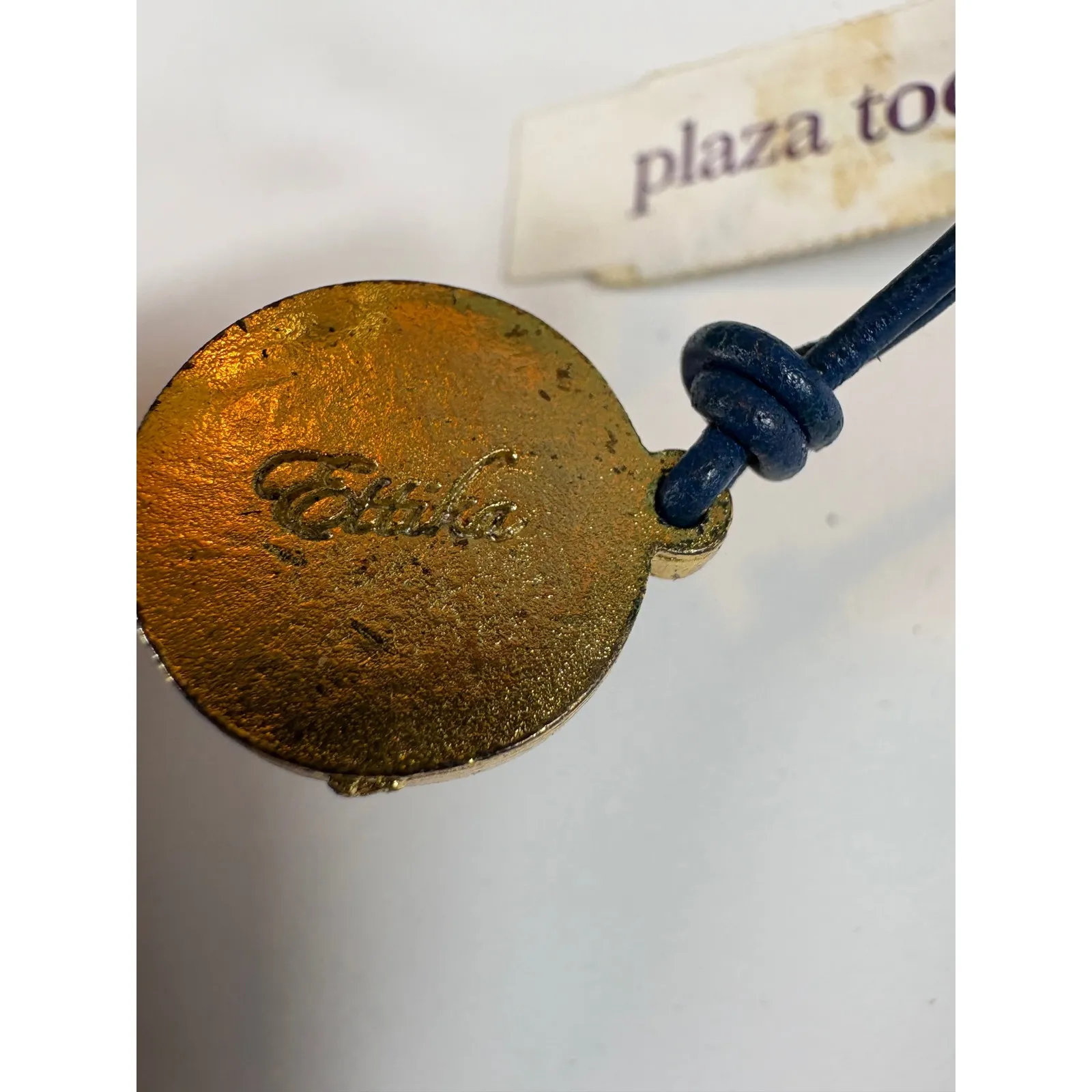 Ettika Smiley Face Blue‎ Cord Bracelet Gold Tone Womens Jewelry - Image 3