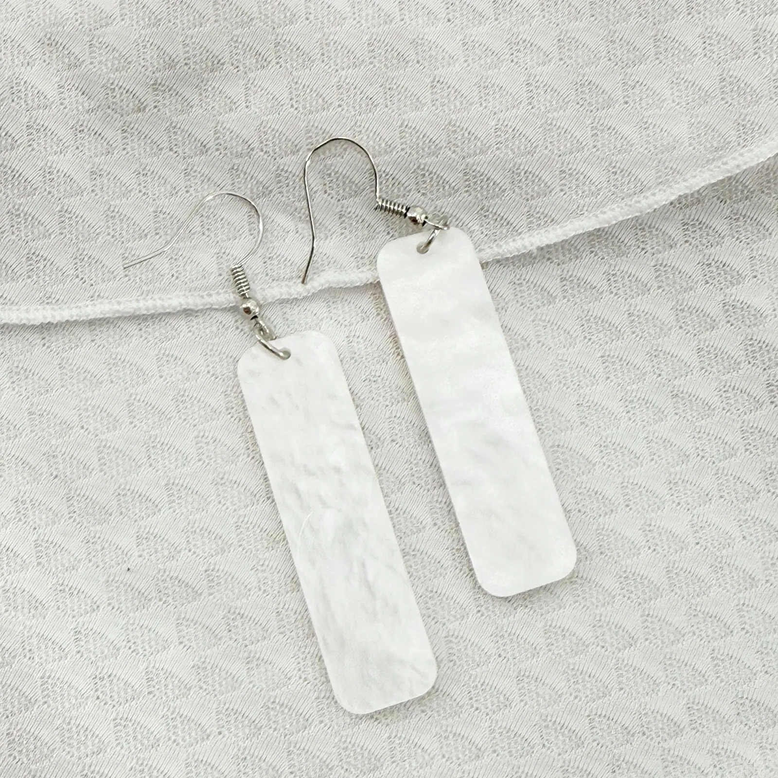 90s Nostalgia Rainbow Paint Palette Earrings, Paint Earrings, Artist Earrings White - Image 2