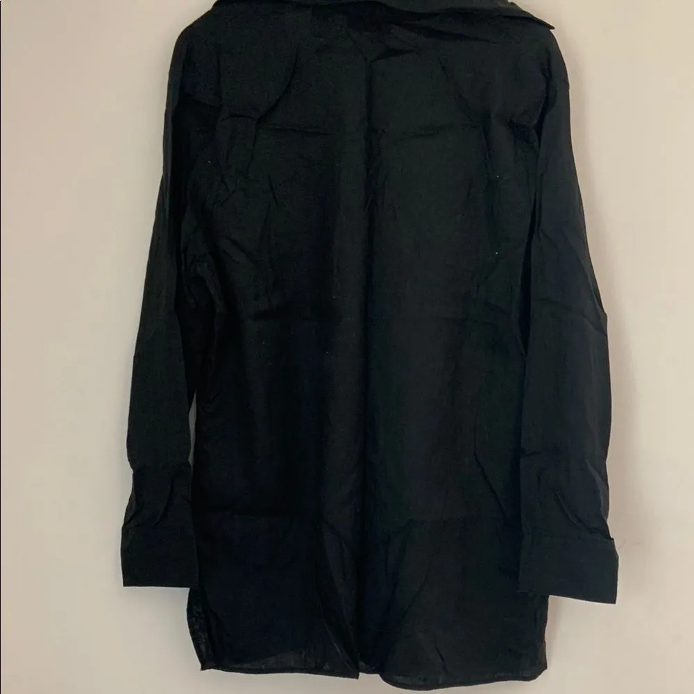 Valerie Steven’s Woman Sz 1X 100% Linen Black Button-Up Shirt - Image 5