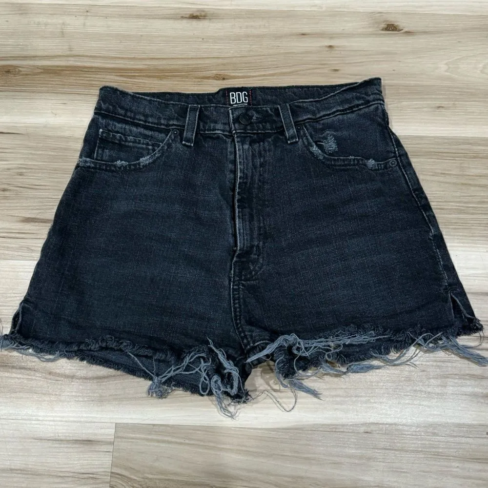 BDG Girlfriend High Rise Black Shorts Women’s 27 - Image 2