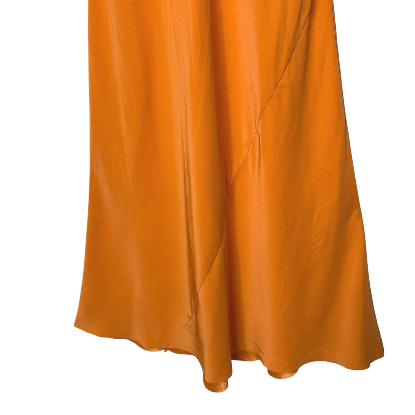 AYR Ten Outta Ten Dress Midi‎ Silk Slip in Cara Cara Orange size Small - Image 5