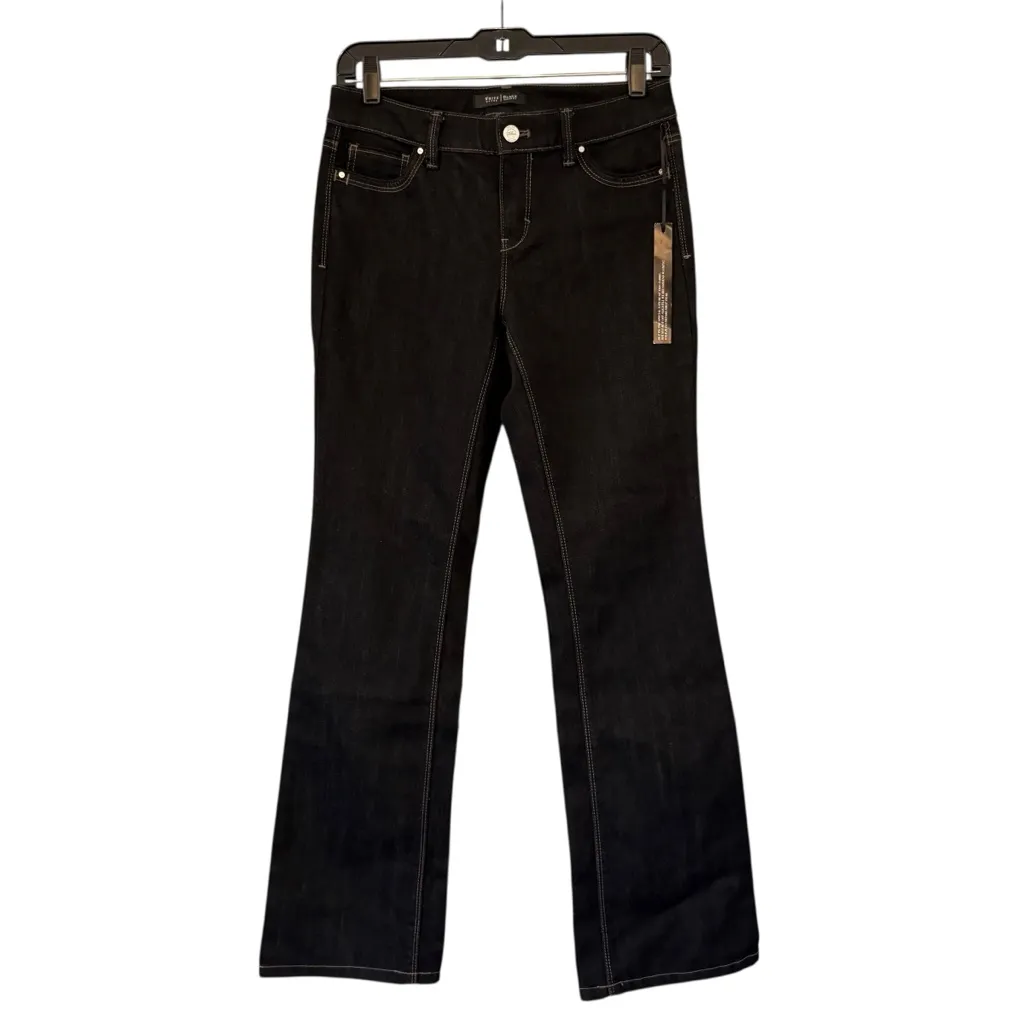 NWT, White House Black Market The Original Black Bootcut Blanc Denim, Sz 2 Short - Image 3