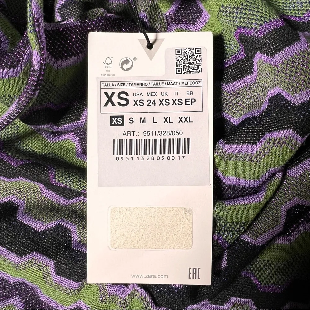 NWT Zara Metallic Geo Stripe Cutout Long Sleeve Mini Dress - Image 16