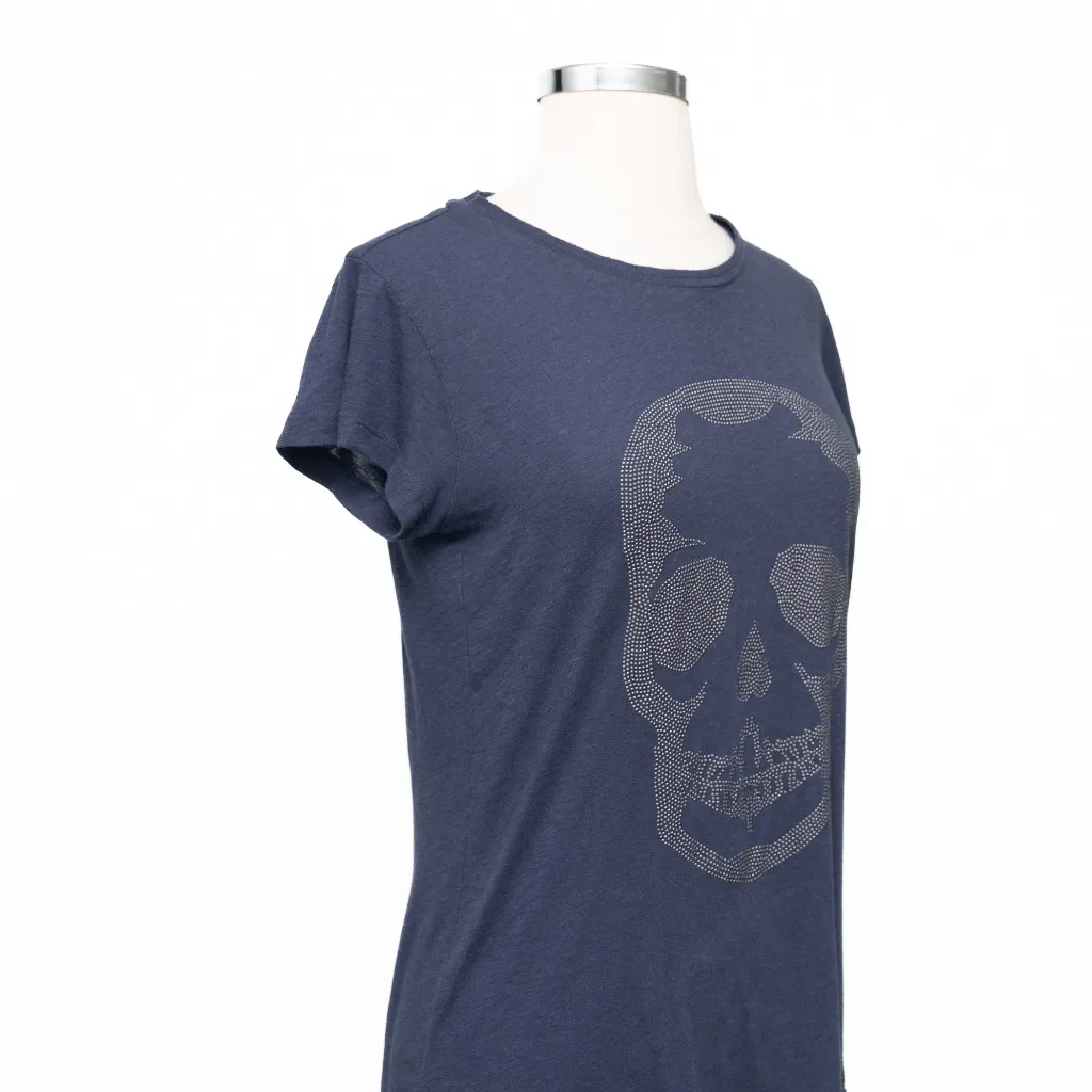 Zadig & Voltaire -   Skull Cotton & Modal T-shirt - Navy - Image 10