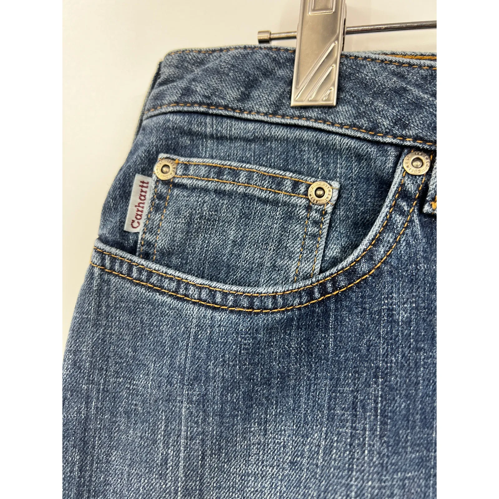 Carhartt Jeans Womens Original Fit WB001 Mid Rise Boot Cut Ankle Jeans‎ Size 8 - Image 6