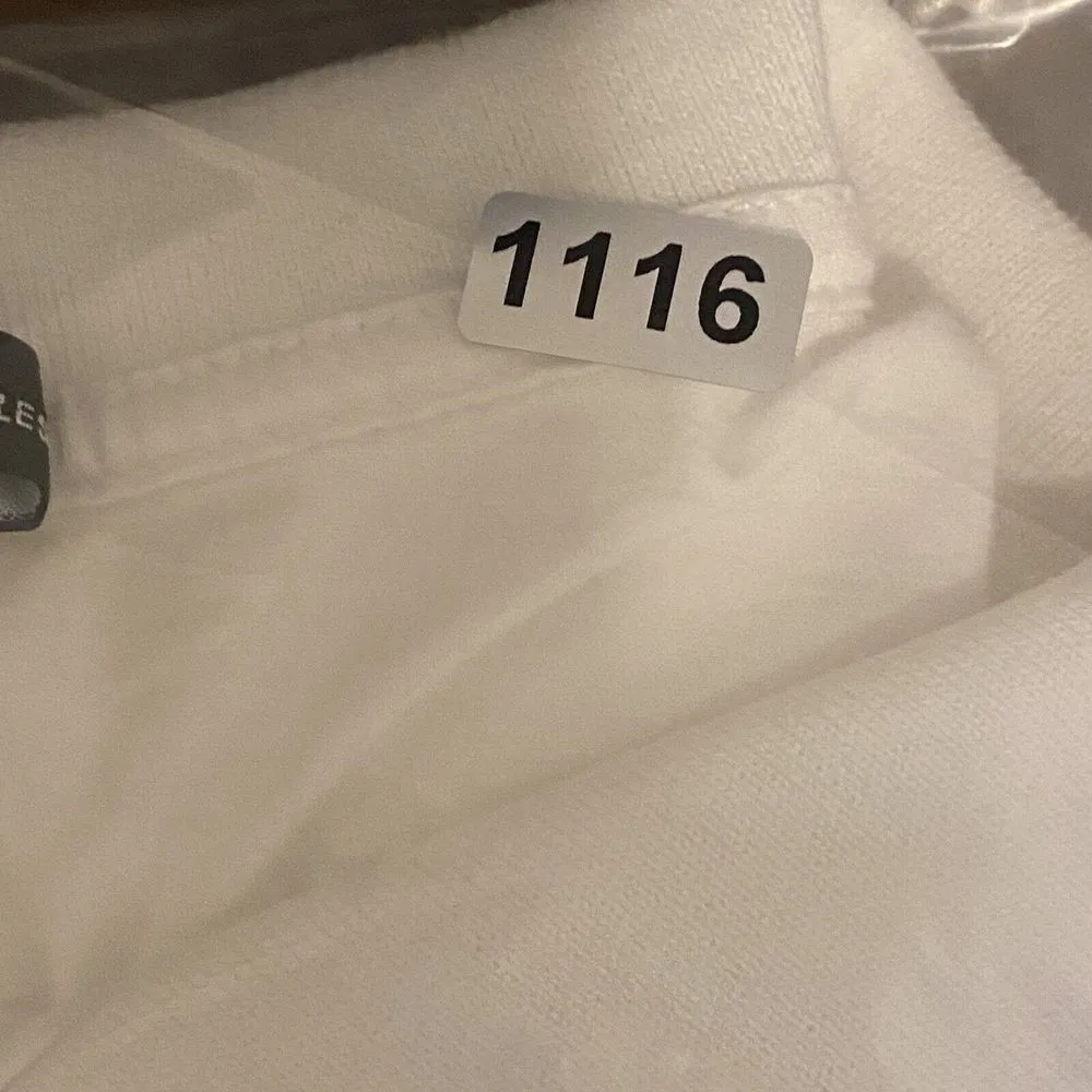 James Perse Women polo white short sleeve collar v-neck 100% cotton sz 2 - Image 9