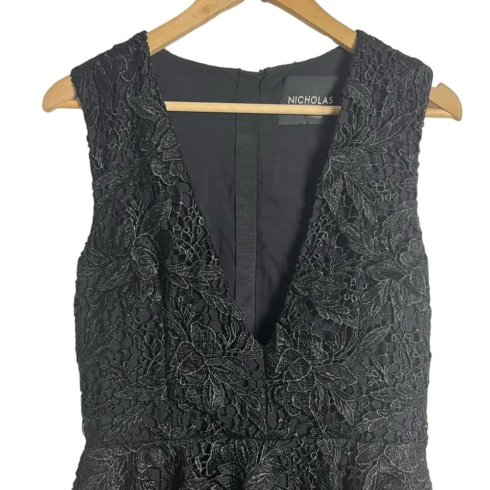 Nicholas Black Mosaic Lace Ball Sleeveless V - Image 6